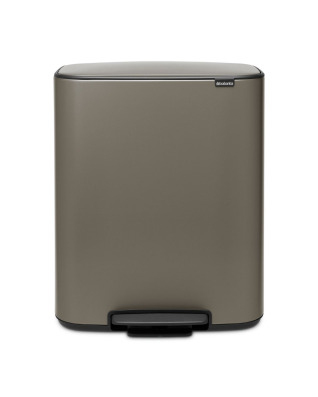 Bo Pedal Bin 2 x 30 litre - Platinum