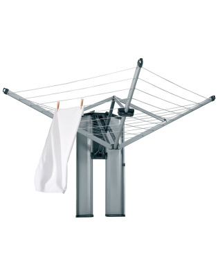 Wallfix - Fold away washing line (24m drying lines) with Steel protection/storage box