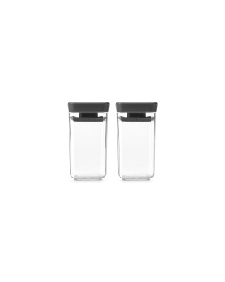 Tasty+ Stackable Canister, Set of 2 (2 x 0.15 litre) - Dark Grey