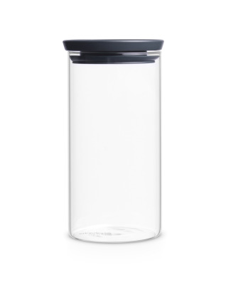 Stackable Glass Jar 1.1 litre - Dark Grey Lid