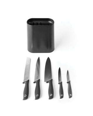 Tasty+ Knife Block with 5 Knives - Dark Grey