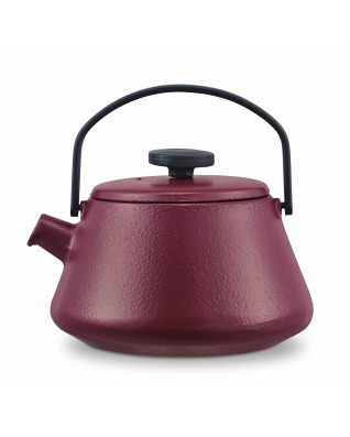 Brabantia T-time Cast Iron Kettle - Aubergine Red