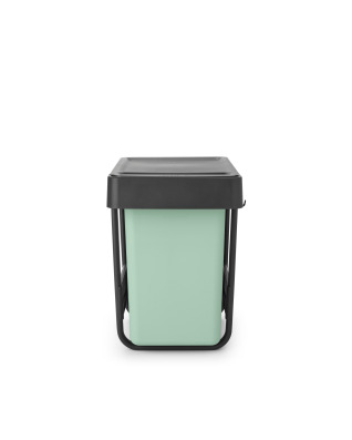 Sort &amp; Go Built-In Waste Bin 2 x 15 litre - Dark Grey and Jade Green