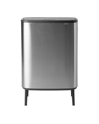 Bo Touch Bin Hi 2 x 30 litre - Matt Steel Fingerprint Proof