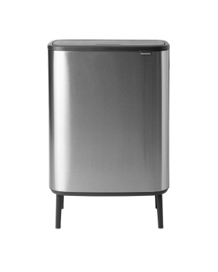 Bo Touch Bin Hi 60 litre - Matt Steel Fingerprint Proof