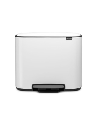 Bo Pedal Bin 11 + 23 Litre - White