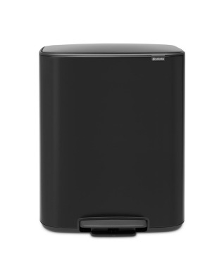 Bo Pedal Bin 2 x 30 litre - Matt Black