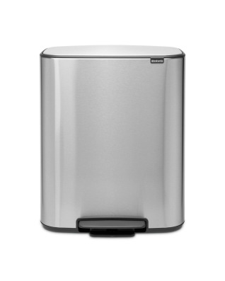 Bo Pedal Bin 60 litre - Matt Steel Fingerprint Proof