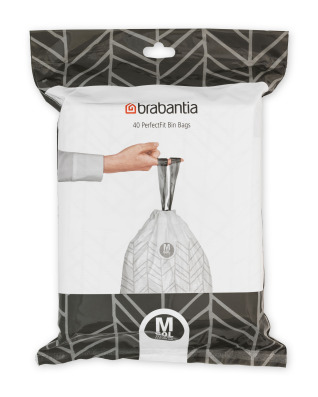 PerfectFit Bin Bags For Bo, Code M (60 litre), Dispenser Pack with 40 Bags