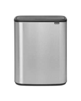 Bo Touch Bin 60 litre - Matt Steel Fingerprint Proof