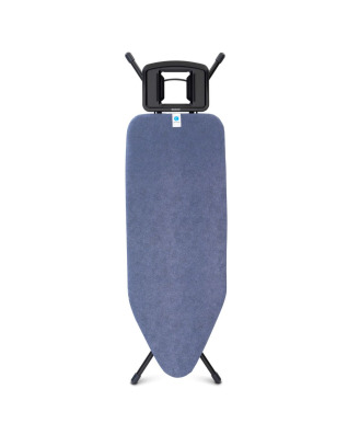 Ironing Board 124x45cm (C) Solid Steam Iron Rest - Denim Blue