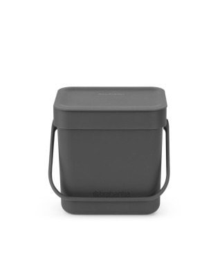 Sort &amp; Go Waste Bin 6 litre - Grey