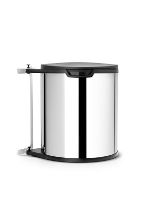 Built-In Bin 15 litre - Brilliant Steel