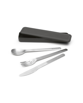 Make &amp; Take Cutlery Set, 3 pieces - Dark Grey