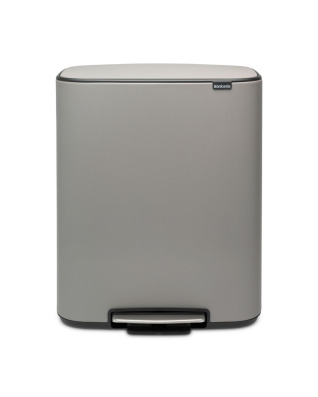 Bo Pedal Bin 2 x 30 litre - Mineral Concrete Grey