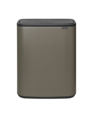 Bo Touch Bin 2 x 30 litre - Platinum