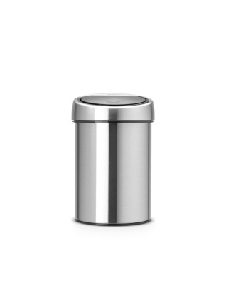 Touch Bin 3 litre - Matt Steel Fingerprint Proof