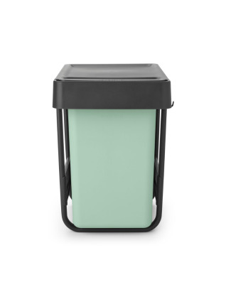 Sort &amp; Go Built-In Waste Bin 2 x 15 litre - Dark Grey and Jade Green