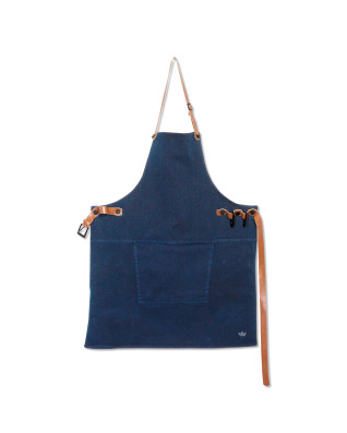 BBQ Style Apron Canvas - Dark Blue